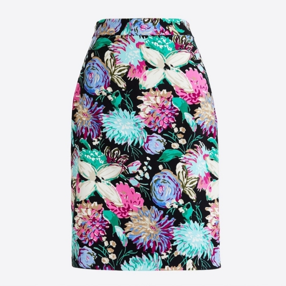 JCrew Factory - Women's Cotton Sateen Floral Pencil Skirt